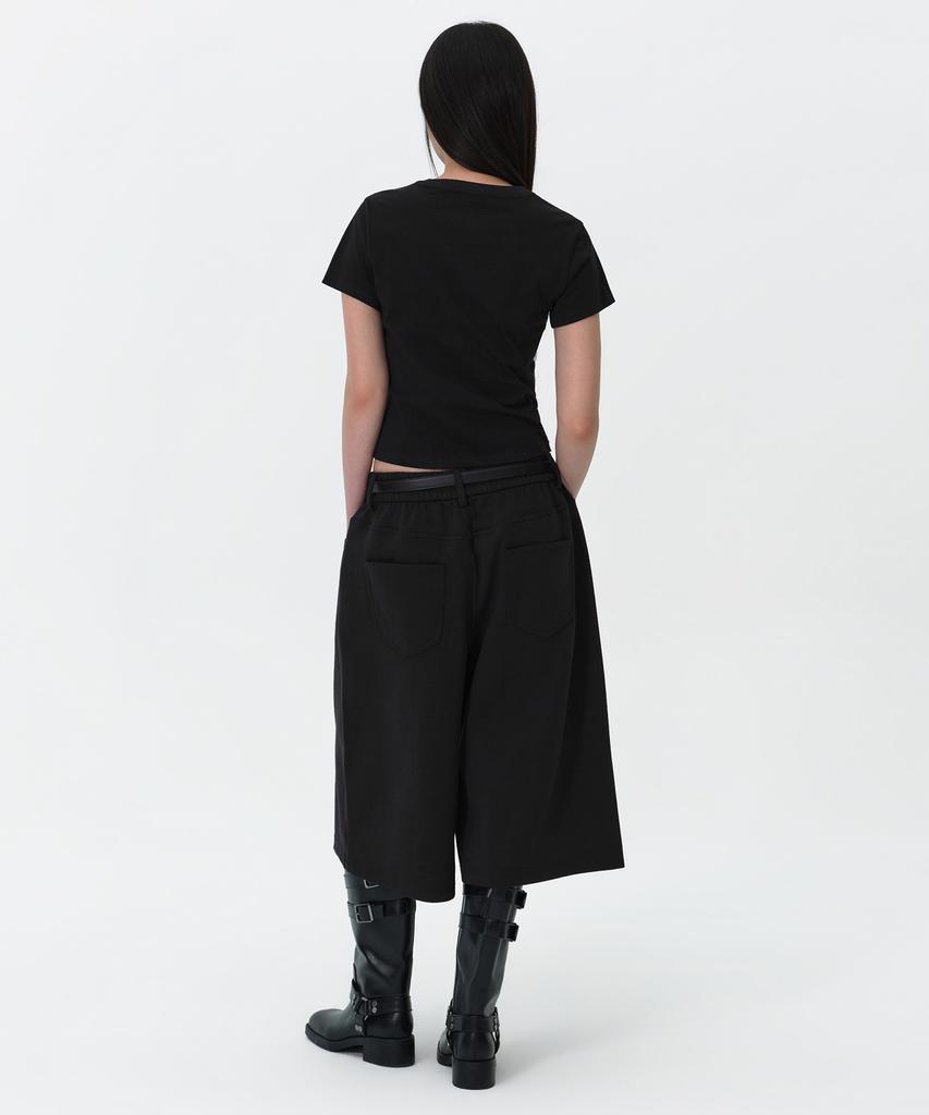 MUSINSA STANDARD WOMAN Women'S Round Hem T-Shirt [Black]