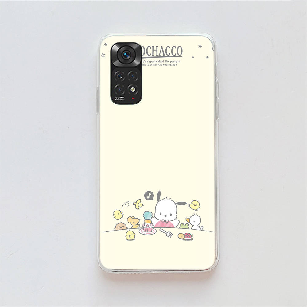 KT73 Pochacco Hülle für Samsung A04 A14 A23 A34 A54 M23 M33 M52 M53 Realme 10 9 C30S C35 C55 VIVO Y02S Y21 Y33S Y51 X80 Pro Klare Hülle