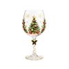 3D Christmas Glass Goblet with Festive Holiday Design