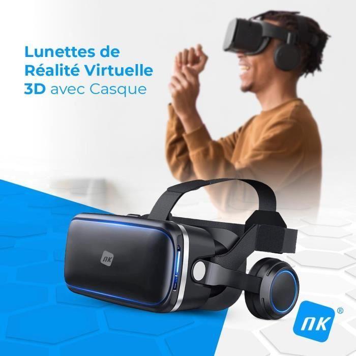 Casque réalité virtuelle - nk - compatible iphone/android - audio intégré - 360 degrés - noir