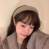French Style Wool Felt Headband Wide Width Hair Hoops Headgear Elegant Woolen Hairband