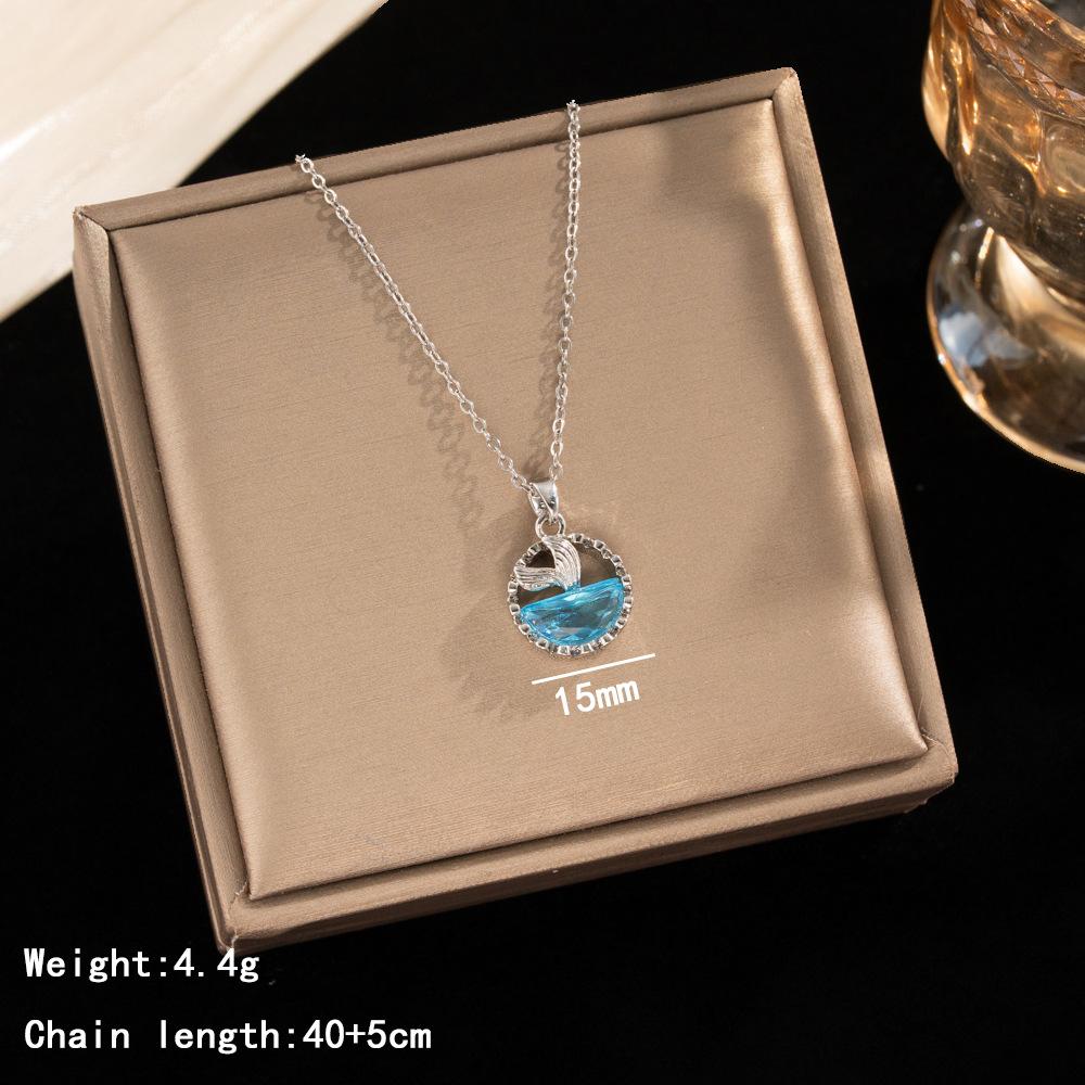 Light Luxury Zircon Full Diamond Choker Necklace Titanium Steel Versatile Minimalist Accessories for Women