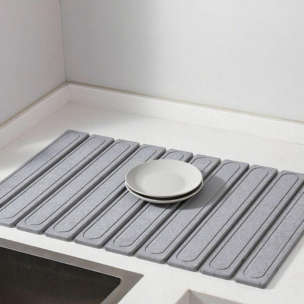 Quick Dry Tableware Drain Pad Diatomite Cup Drain Pad Bath Mat Dish Drying Mat  Vegetable