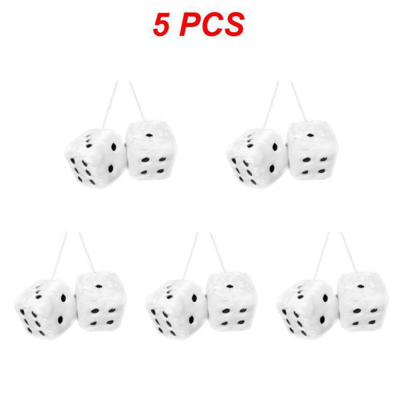 1/3/5PCS Car Dices Hanging Pendant Multiple Scenarios Available Premiummulticolor Plush Rearview Mirrors Styling Decor New