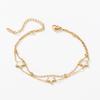 1Pc Stainless Steel Star Simulated Shell Bead Anklet Golden Silvery Minimalist Stackable Beach Jewelry Gift