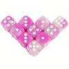 12mm D6 Acrylic Dices Mini 6-sided Two Color Cube Round Corner Game Dice for Club Party DND RPG Board Game Bar Table Accessories