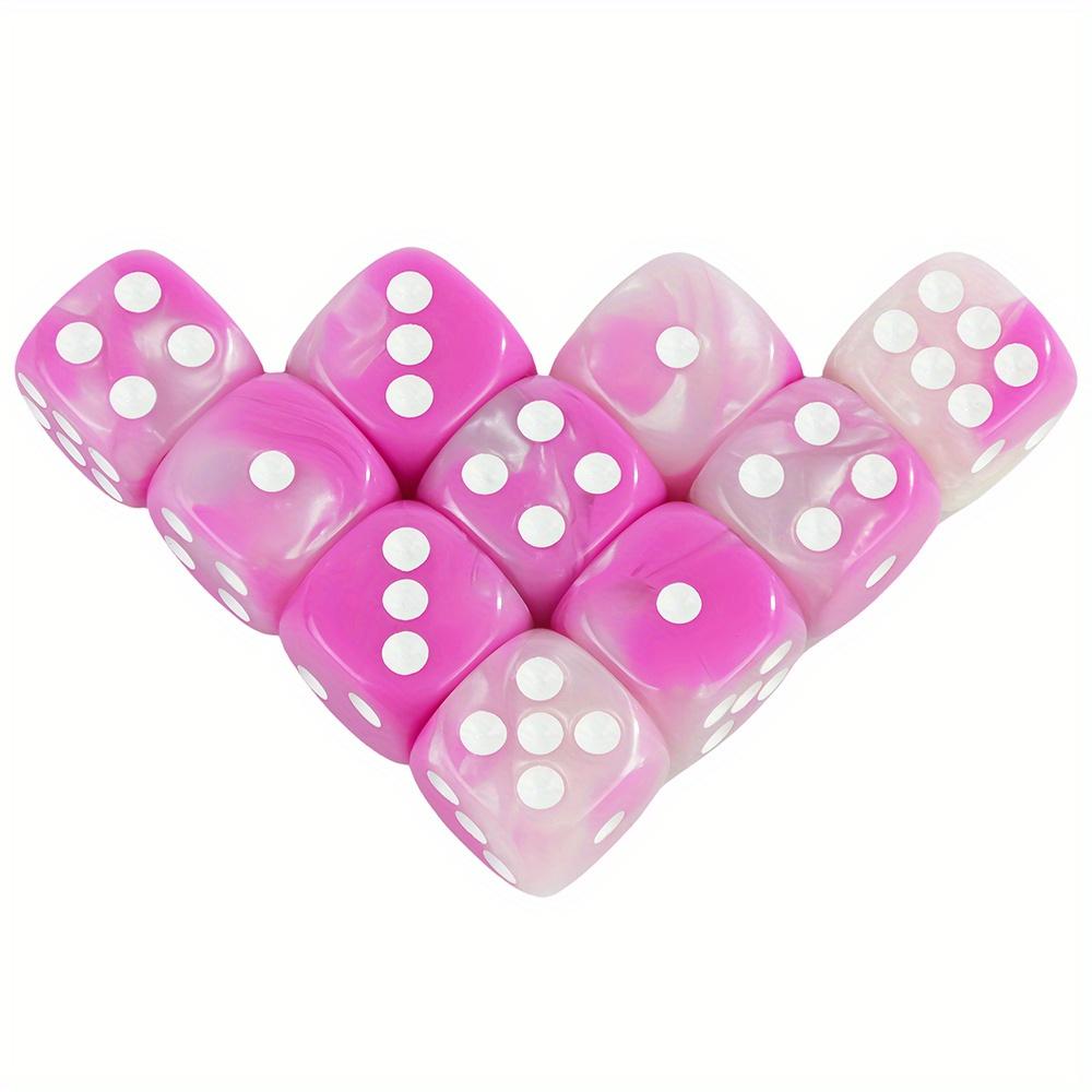 12mm D6 Acrylic Dices Mini 6-sided Two Color Cube Round Corner Game Dice for Club Party DND RPG Board Game Bar Table Accessories