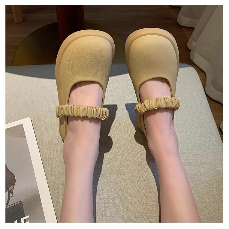 Soft Leather Mary Jane Shoes Women 2025 New Spring and Autumn Summer Shallow Mouth Single Shoes Fairy Style Pregnant Women Flat Comfortable Small Lea