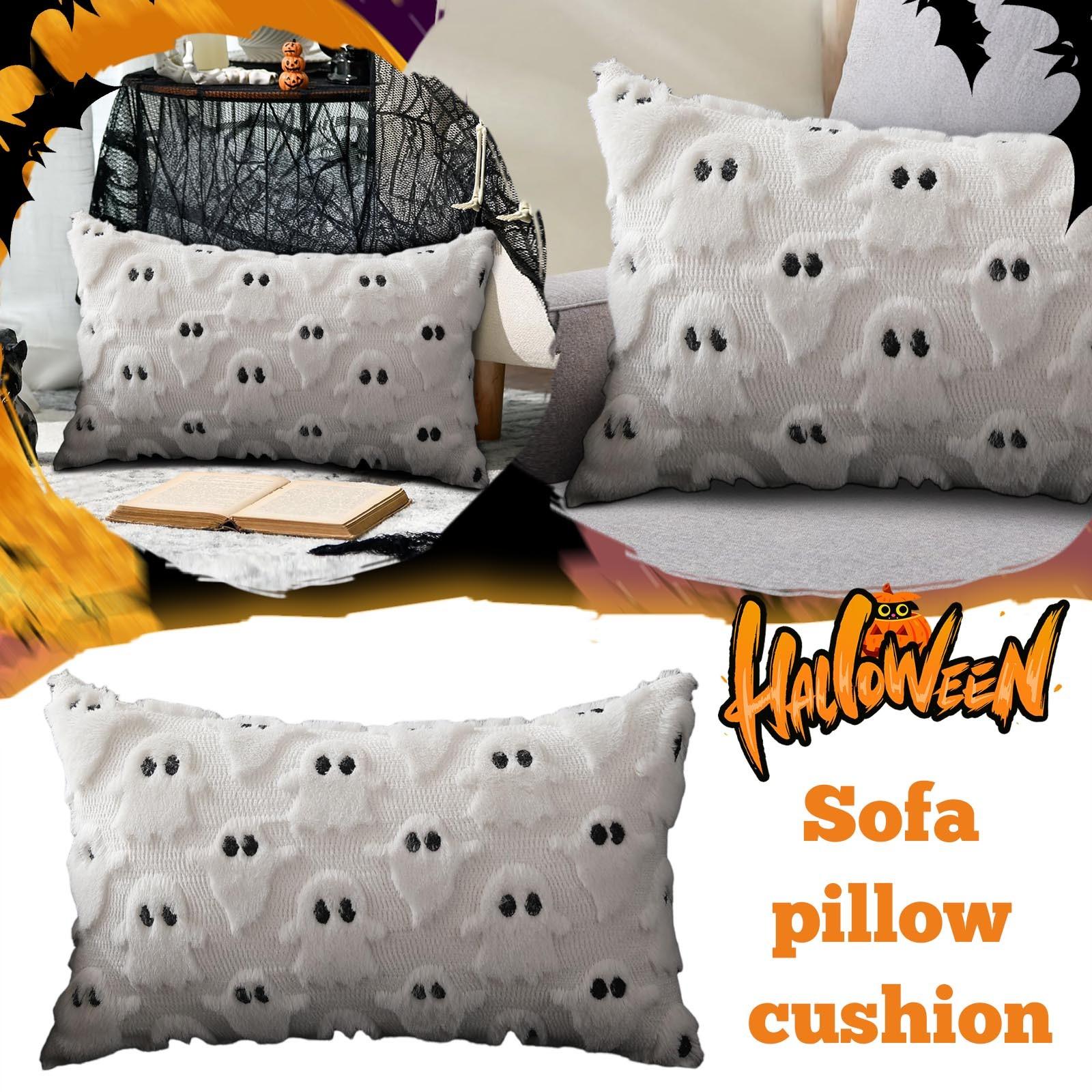 

Хэллоуин Наволочки 18x18 Дюймов Наволочки Декоративные Мягкий Плюш Искусственная Шерсть Чехол для Подушки Дивана для Стула Дивана Спальни Комнаты Домашний Декор One Size