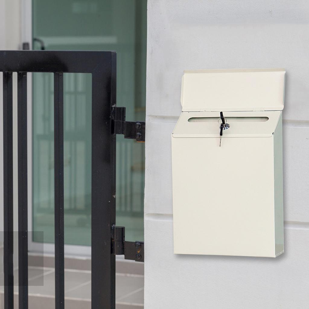 Hanging Security Wall Mounted Comment Suggestion Drop Box Durable Key Magazines Holder Postbox Case