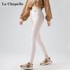 La Chapelle Women's Ribbed High-Waist Cotton Leggings