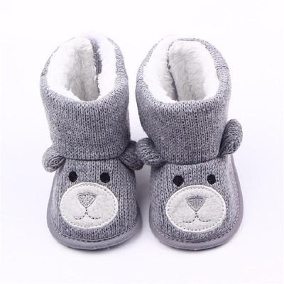 Botas de invierno para bebé, zapatos de oso de dibujos animados para recién nacido, botines cálidos para campo de nieve