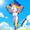 Unicorn Kite For Kids With Polyester Material And Glass Fiber Frame For Outdoor Play And Gift