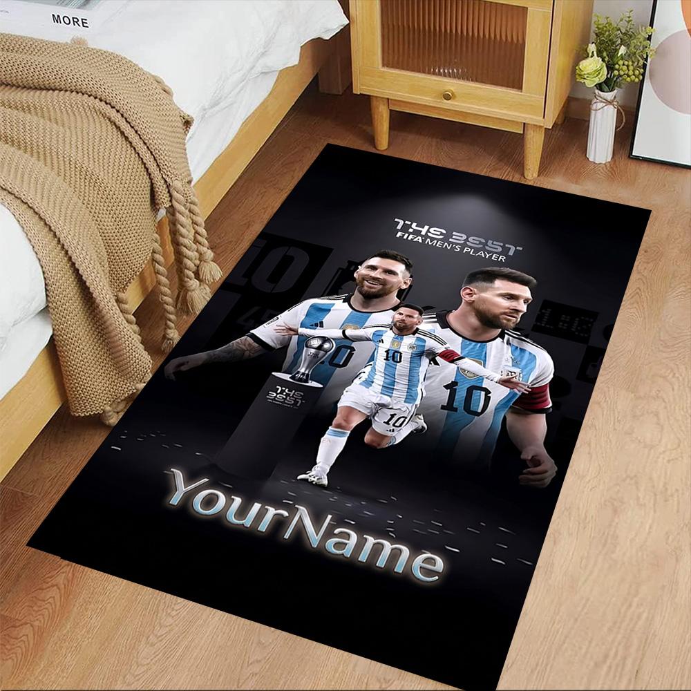 Messi Personalized Text Floor Mat Suitable for Living Rooms Entryway Game Room Dormitory Anti-slip Rug Decorate Offices