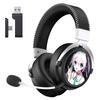 Spark01 Wireless Gaming Latency 70H Bluetooth Compatible with and Deep 50mm and Microphone Headset, 4-Way Ultra-Low Connection, Playback,