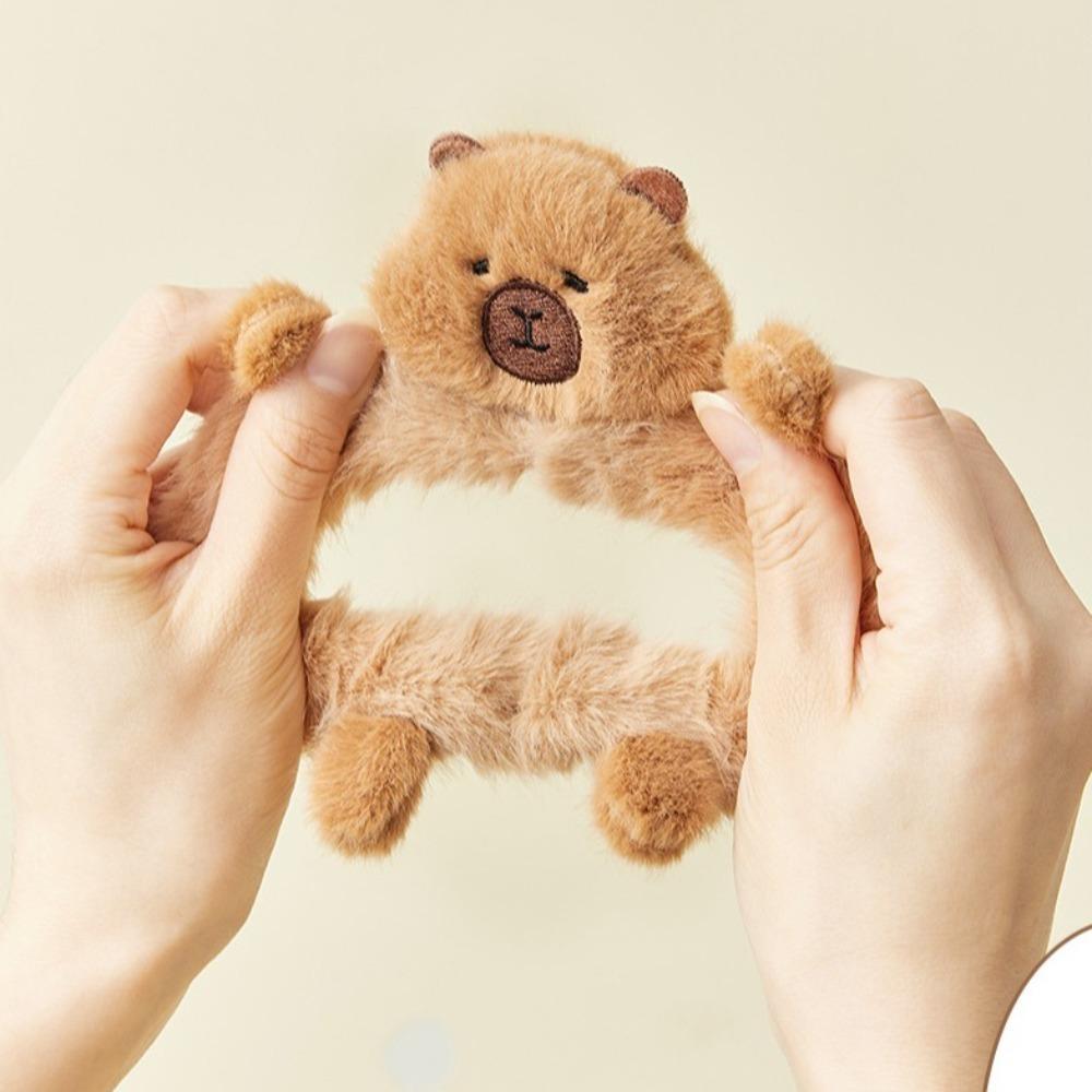 Girly Heart Capybara Hair Accessories Elastic Hair Rope Cute Hair Clip for Women Girl