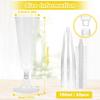 25Pcs Transparent Plastic Champagne Flutes, 150ml / 5oz Reusable Premium Cocktail Glasses, Clear Stemmed Prosecco Glasses, Elegant Party