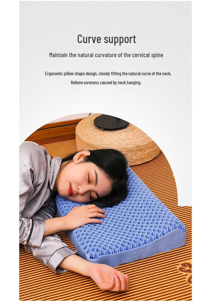 New Black Technology Honeycomb Pectin Neck Support Pillow - Breathable & Washable for Home & Dorm Use