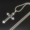 1pc Simple Fashion Stainless Steel Cross Pendant Necklace