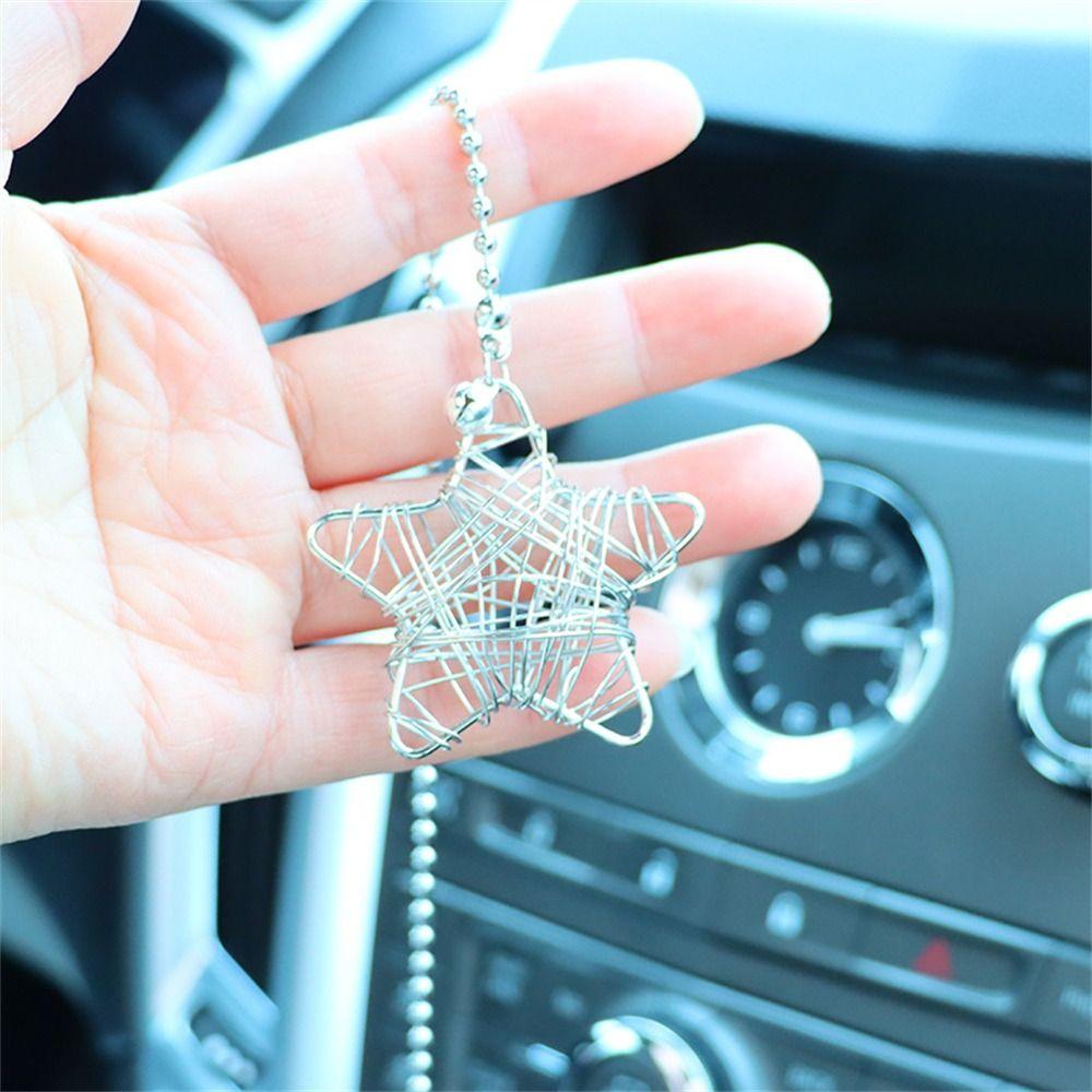 Fashion Stars And Moon Car Hang Ornaments Feather Car Accessories Wind Chimes Auto Interior Accessories