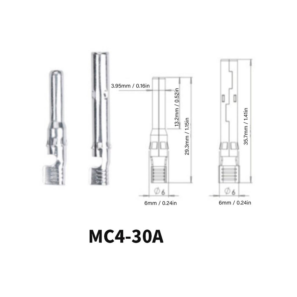 12PCS Solar Photovoltaic Connector IP67 Copper Tinned Pins Male Female Connector Kit for Industry