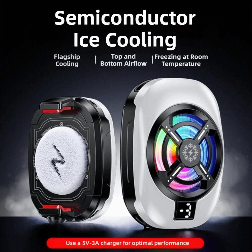 Digital Display Portable Phone Cooler Powerful Cooling Fan Phone Cooler Backclip Gaming
