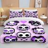 Pink Skull Print Bedding Set Duvet Cover 1 Duvet Cover 2 Pillowcases Adult and Children Bedding Set Luxury Grils Gift Full Size
