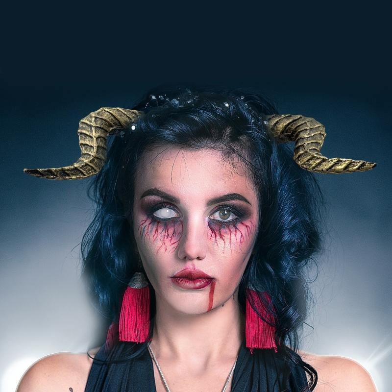 Fashion Devil Horns Headband,Devil Costume for Women Girls,Halloween Fancy Dress Cosplay Hairband