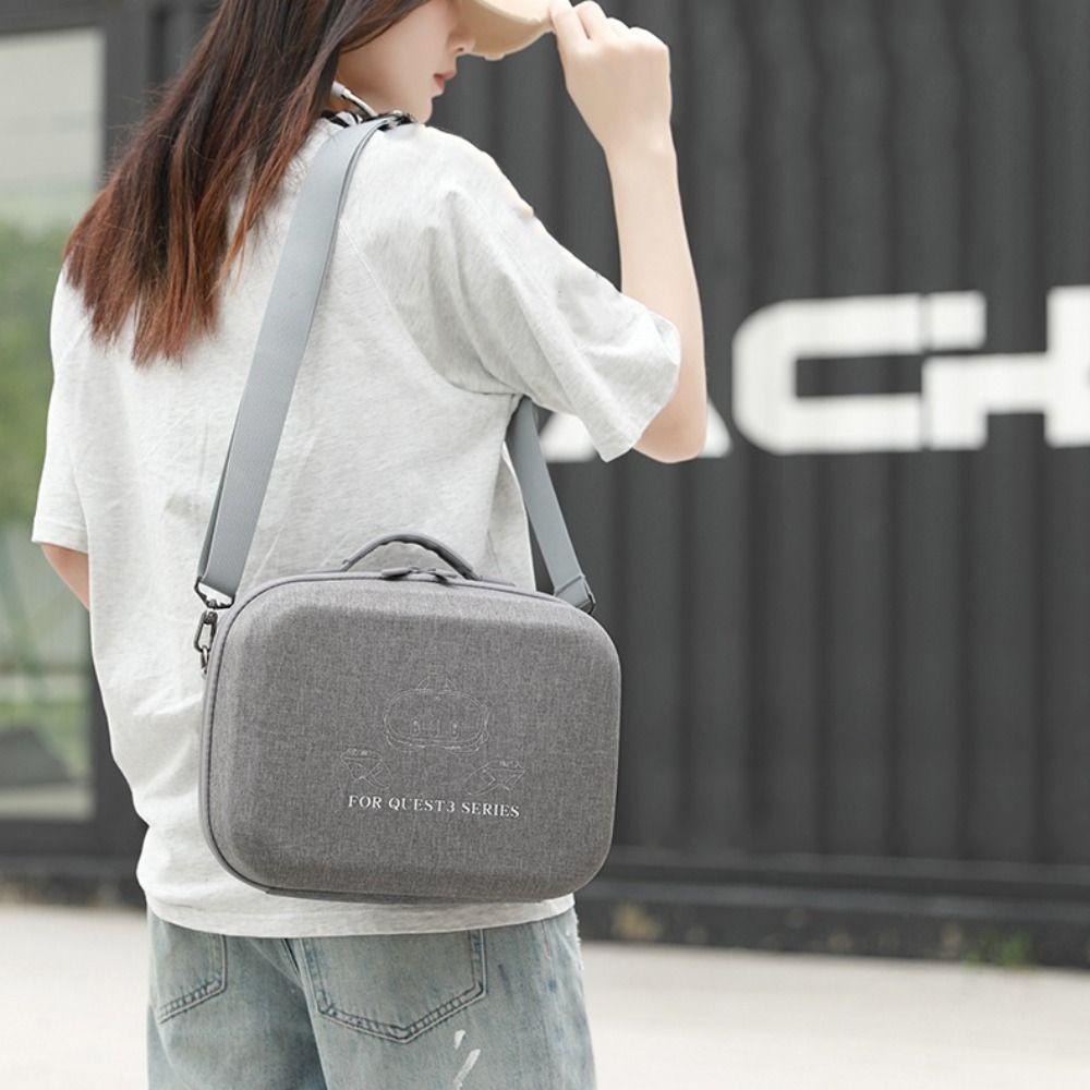 Anti-Scratch VR Glasses Storage Bag with Shoulder Belt Protective Box for QUEST 3/3S VR Accessories
