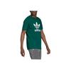 Adidas Originals Solid Color Logo Sports Short Sleeve T-Shirt Men Tops Green HG1430
