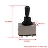BQLZR Black Electric Guitar Enclosed 3 Way Toggle Switch Pickup Selector Switch with Black Cap