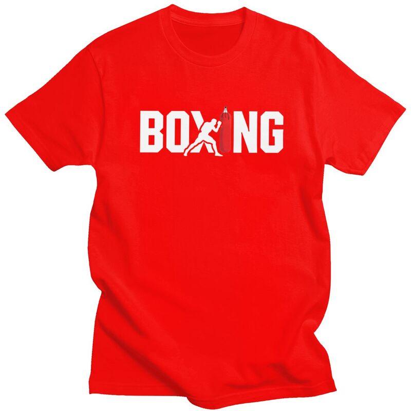 

Boxing T Shirt Men Women Short Sleeve Boxers Marital Arts Tshirt Streetwear Casual Graphic Tee Pure Cotton Slim Fit Clothing S