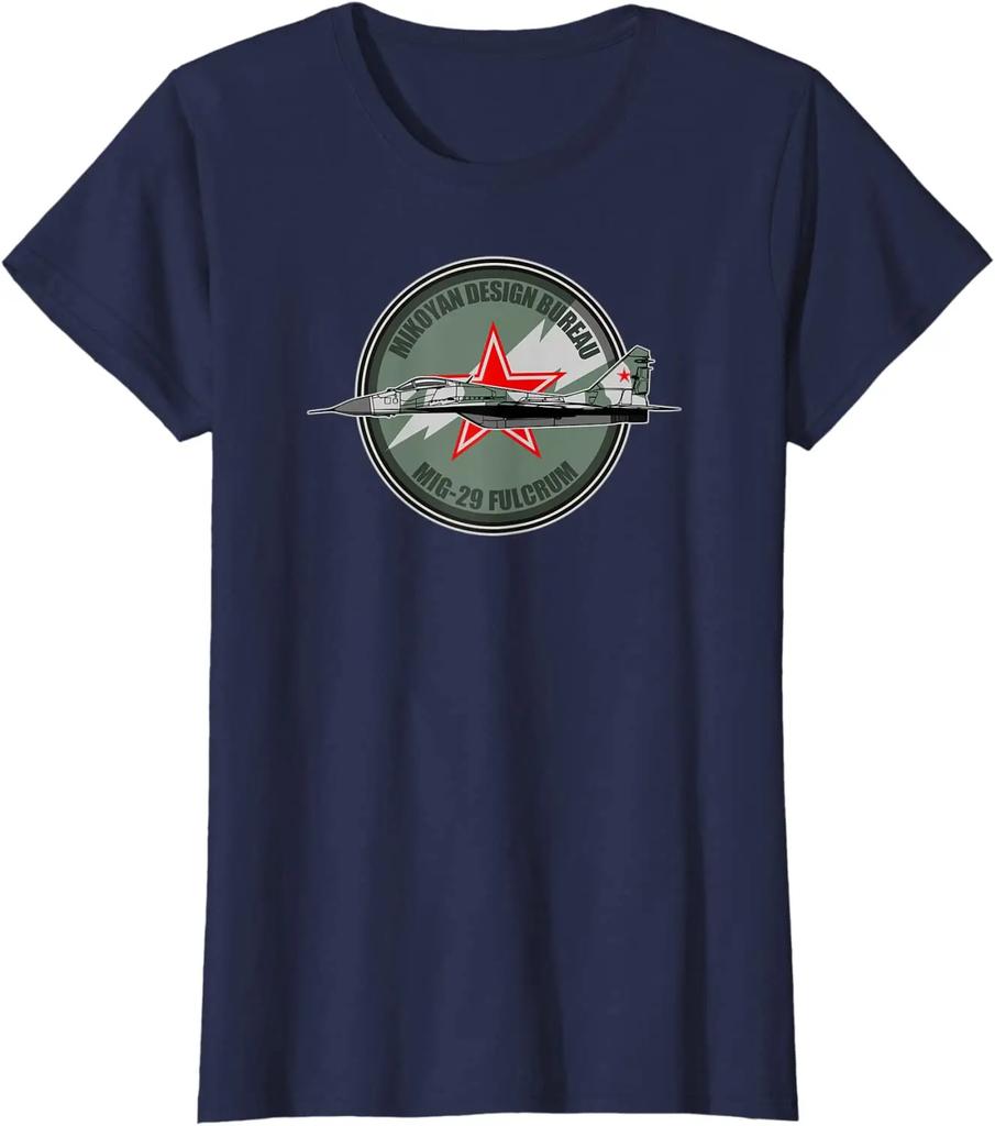Russia Fighter Mig 29 Fulcrum Men T-Shirt Short Casual 100% Cotton Shirts Size S-3XL