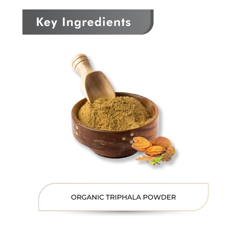 Just Jaivik Organic Triphala Powder/Churna 227 Gm Dietary Supplement | Bowel Wellness & Gut Health, Natural Gas & Constipation Relief, Supporting
