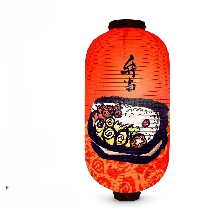 Korean style Restaurant Lanterns Outdoor Waterproof Fabric Hand-written Japanese Food Illustrations Izakaya Advertising Decorate