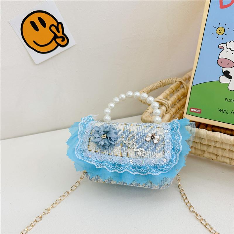 Floral Childrens Delightful Crossbody Bag With Shiny Sequins For Fashionable Toddlers