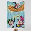Cartoon T-The Fairly Odd Parent-T Throw Thick Comfort Flannel Quilt, Multi-scene Use Indoor Outdoor Daily Nap
