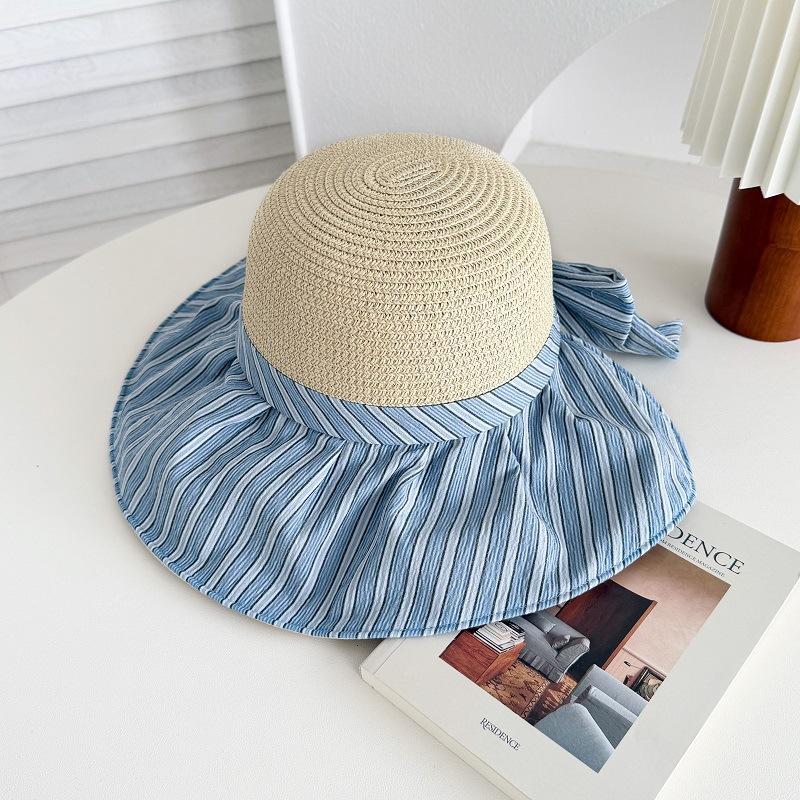 New Hat Women's Foldable Big Eaves Sunscreen Hat Summer New Travel Versatile Thin Breathable Bucket Hat