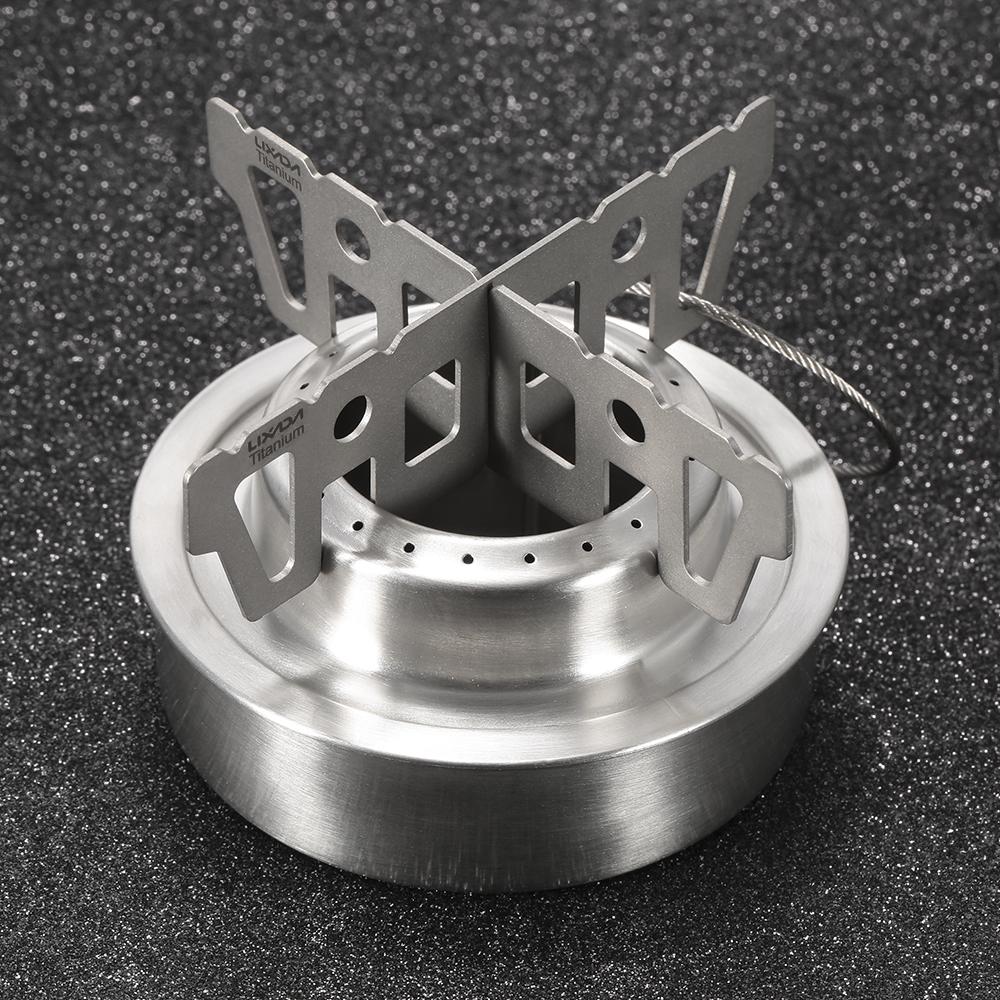 Стійка для плити Lixada з титану для алкогольної плити Хрестова підставка Відкрита стійка для пічки для кемпінгу Підтримка стійки