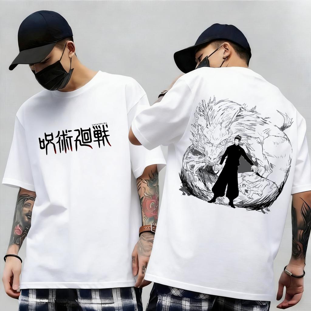 Jujutsu Kaisen Japan Anime Print Short Sleeves Tshirt Cotton Unisex Unisex Kid Clothes Round Neck Harajuku Y2k New Arrival Tops