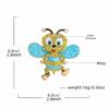 Lovely Rhinestones Bee Brooches Sparkling Vintage Enamel Brooch Pins Beautiful Metal Insects Brooches Lady Accessories