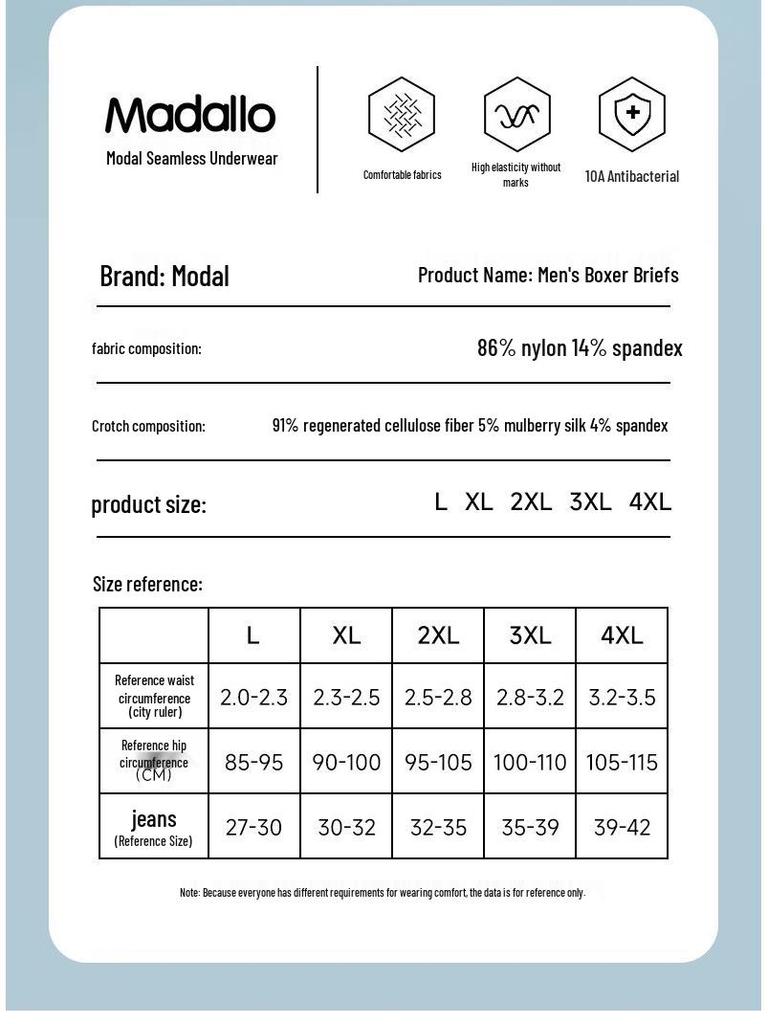 Men's Ice Silk Seamless Boxer Briefs 5-Pack