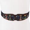 Women Wide Elastic Belts Brand Rhinestones Flower Belts Luxury Crystal Retro Girls Jewelry