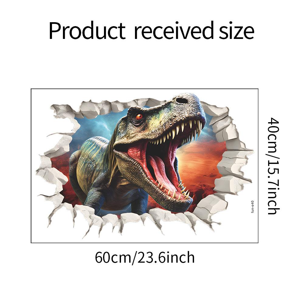 

Отверстие Динозавр Детская Спальня Домашняя Стена Украшения Наклейки На Стены Самоклеящиеся Могут Быть Удалены 40*60CM/fun-e40