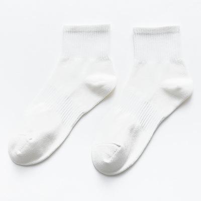 Popular Women 3 Length Crew Ankle Short Cheap Socks White Black Grey Solid Color Daily Work Socks