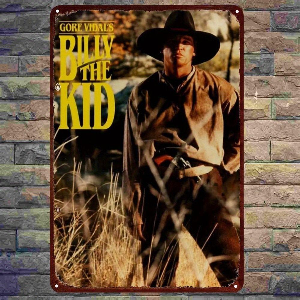 Cowboy Metal Wall Art Retro Wild West Sign Home Decor 20x30cm