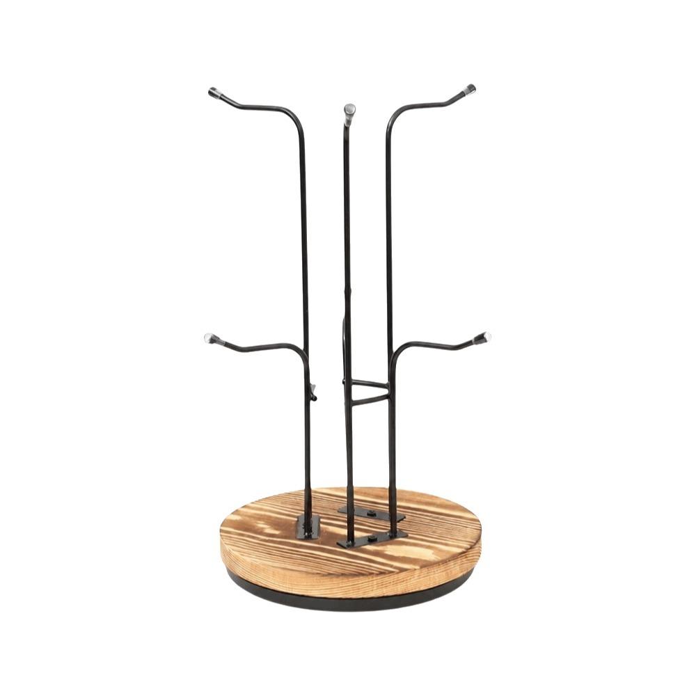 Removable Mug Drying Rack Large Capacity Water Bottles Storage Rack Bar Accessories 6 Hooks