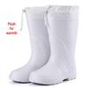 Aoteta Men's Warm EVA High-Tube Waterproof Work Rain Boots