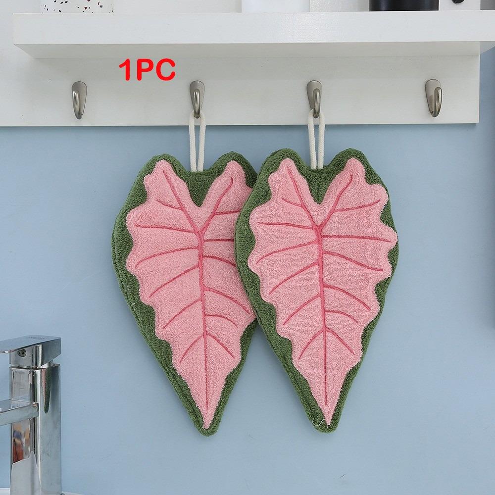 New Leaf Hand Towel Double-layer Soft Kitchen Towel Thickened Speed Dry Bathroom Towel Kitchen Use