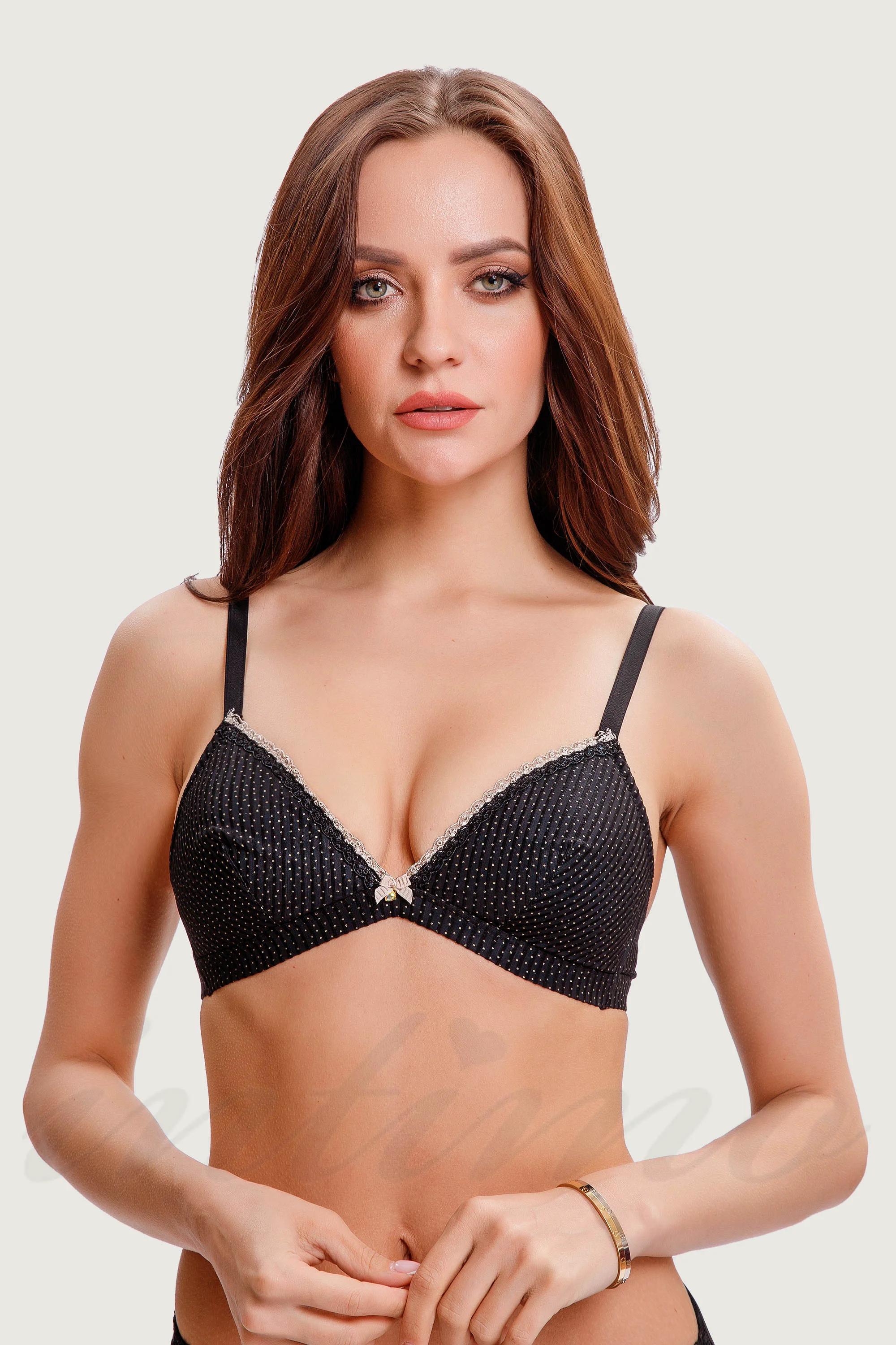 

Бюстгальтер з ущільненої чашкою Leilieve (69821) 75B прозорий колір чорний